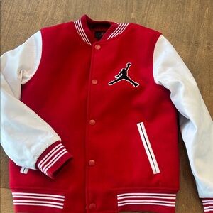 Jordan Red and White Kids Jacket
